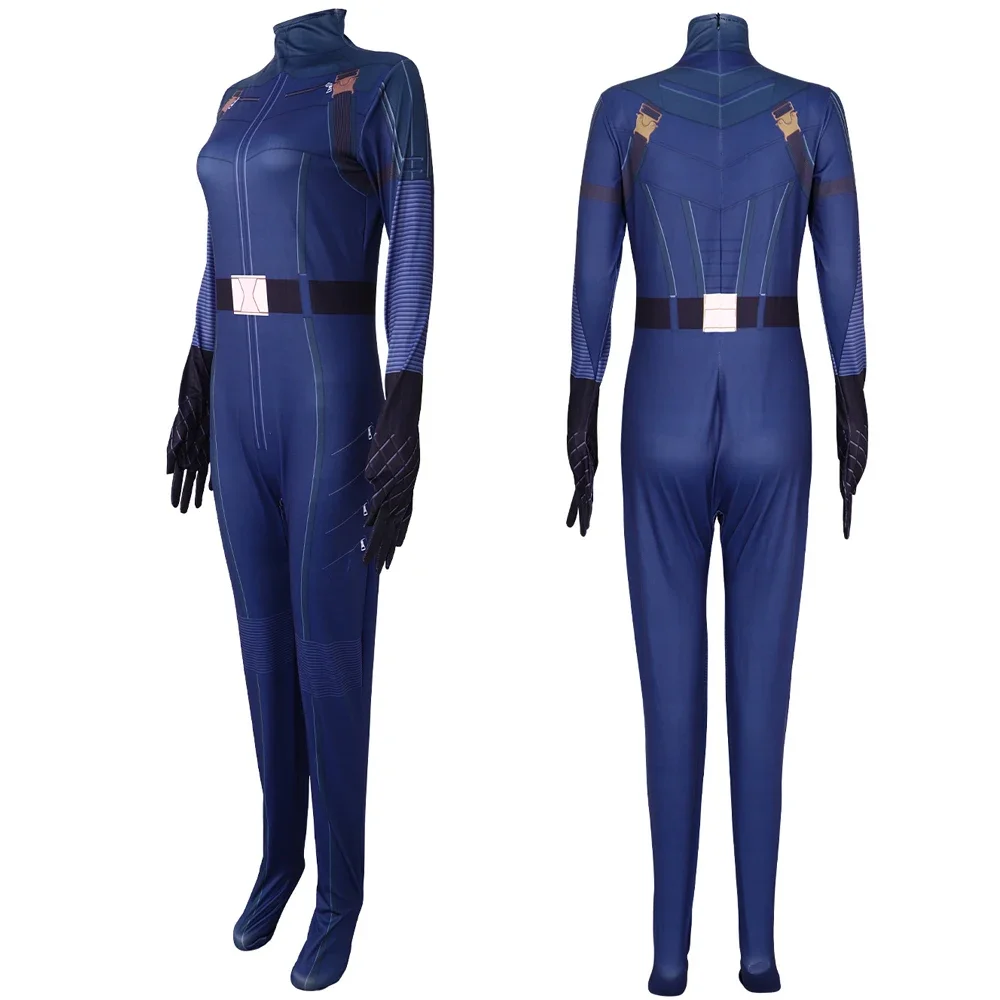 أزياء النساء الصاعقة الأرملة السوداء يلينا بيلوفا وكيل أنثى تأثيري ارتداءها كوميك كون هالوين الكرنفالات فستان