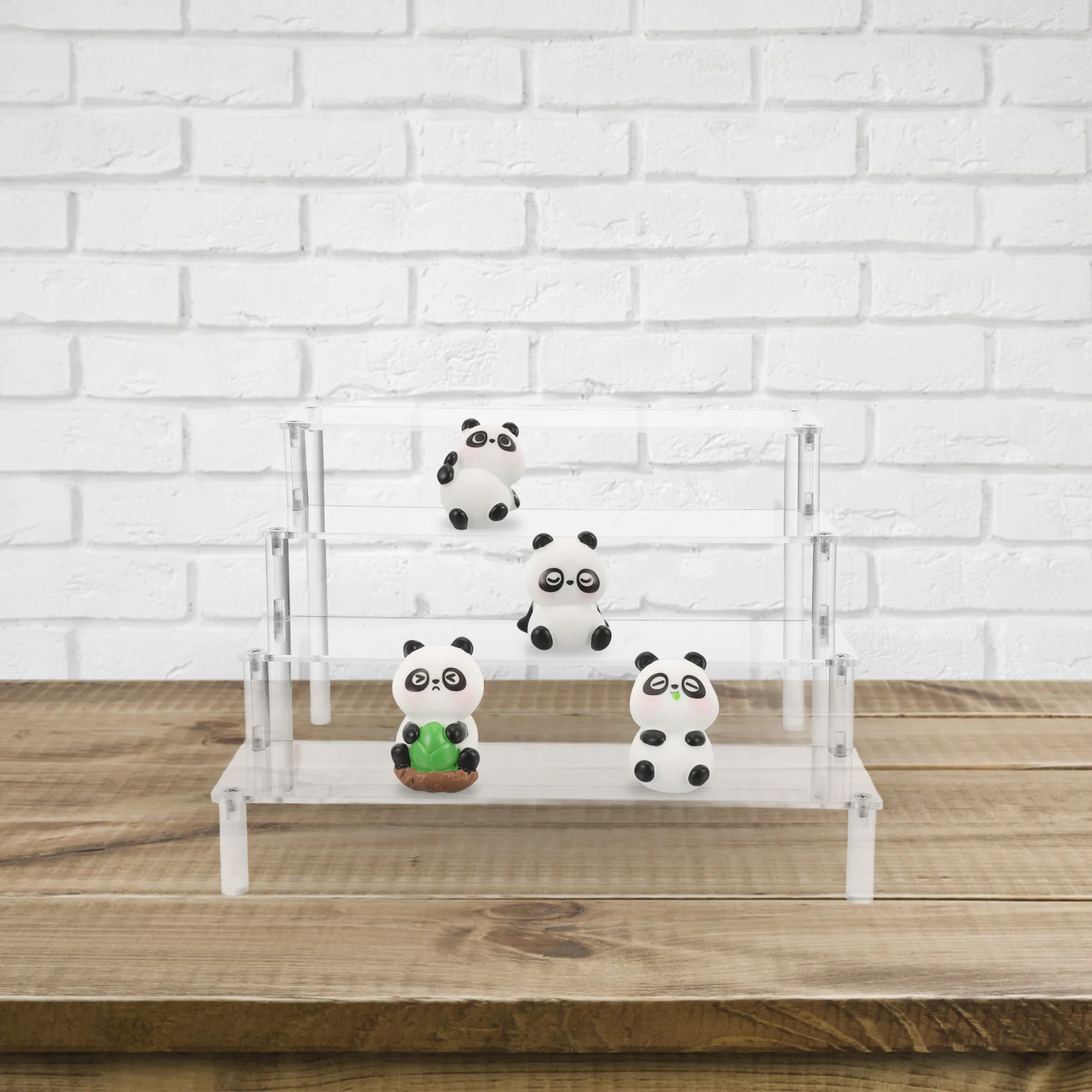

Acrylic Display Stand Sturdy 4-Tier Figure Rack Organizer Holder For Storage Riser Shelf Desktop