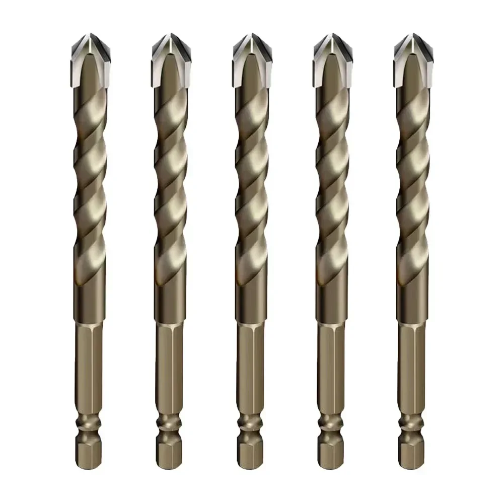 1pc Tile Drill Bit Hex Shank Cross Overlord Drill Bit Glass Concrete Ceramic Hole Opener Brick Drilling Tools