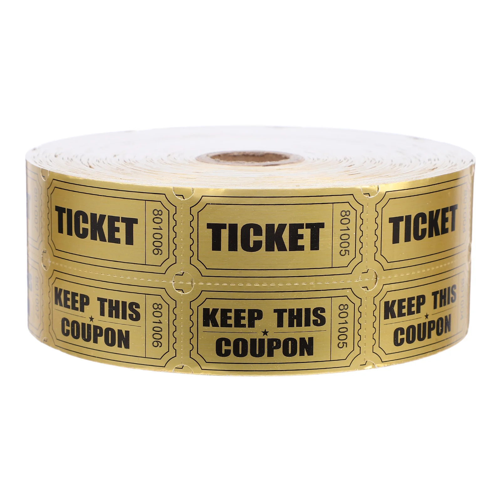 

2000pcs Raffle Tickets Golden Paper Festival Carnival Auction Party Supply Bulk Reward Tickets For School Classroom Celebrations