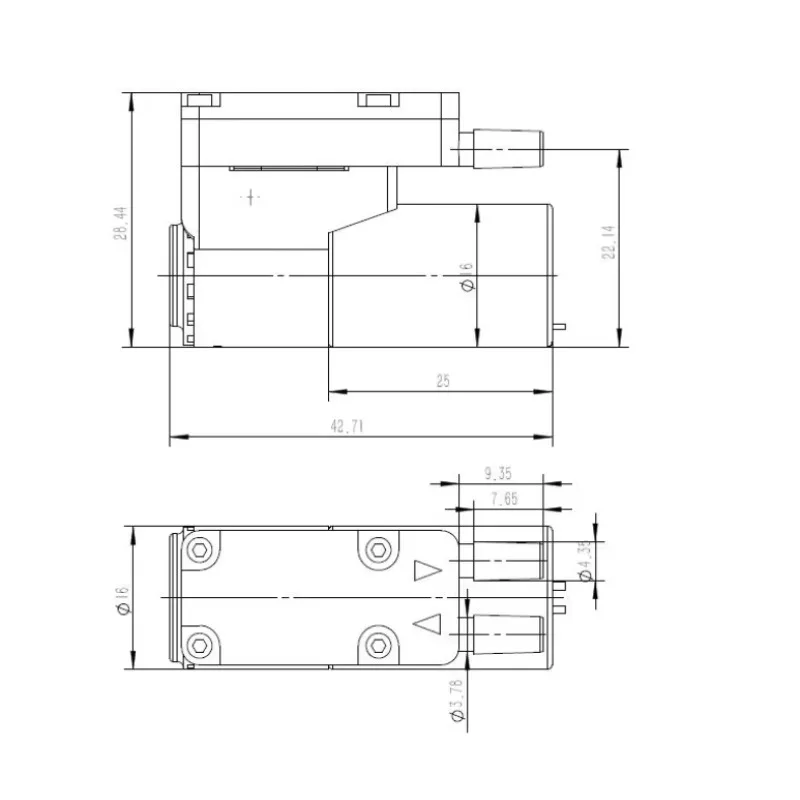 Mini pompa ad aria a membrana FKM resistente alla corrosione ATEX antideflagrante Micro pompa per vuoto elettrica 5 V CC