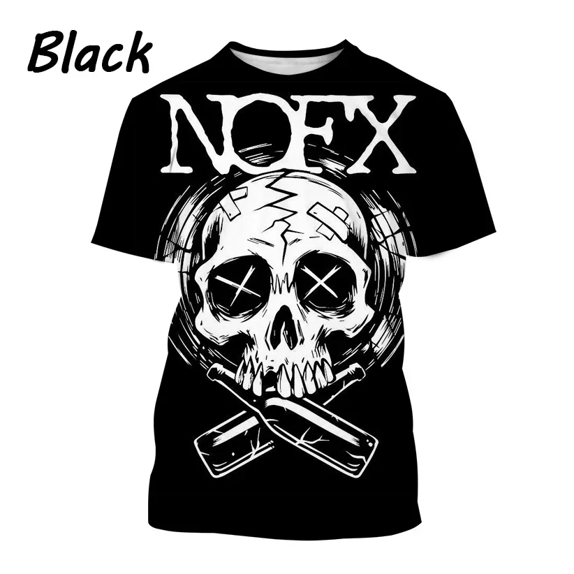 Summer Fashion Casual Street Short-sleeved Nofx 3D Printing T-shirt  Men\'s and Women\'s Hip-hop Top Tees