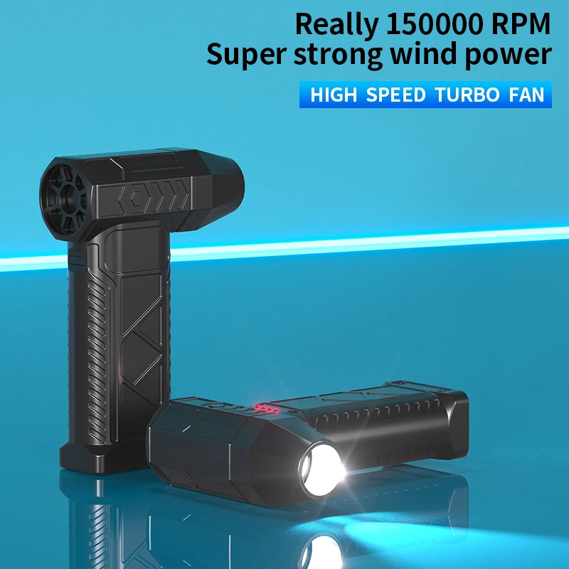 8000mAh Turbo jet fan 150000 RPM Powerful Snow Blower High-speed Dust Fan Mini Turbo Jet Fan Handheld Brushless Motor Car Dryer