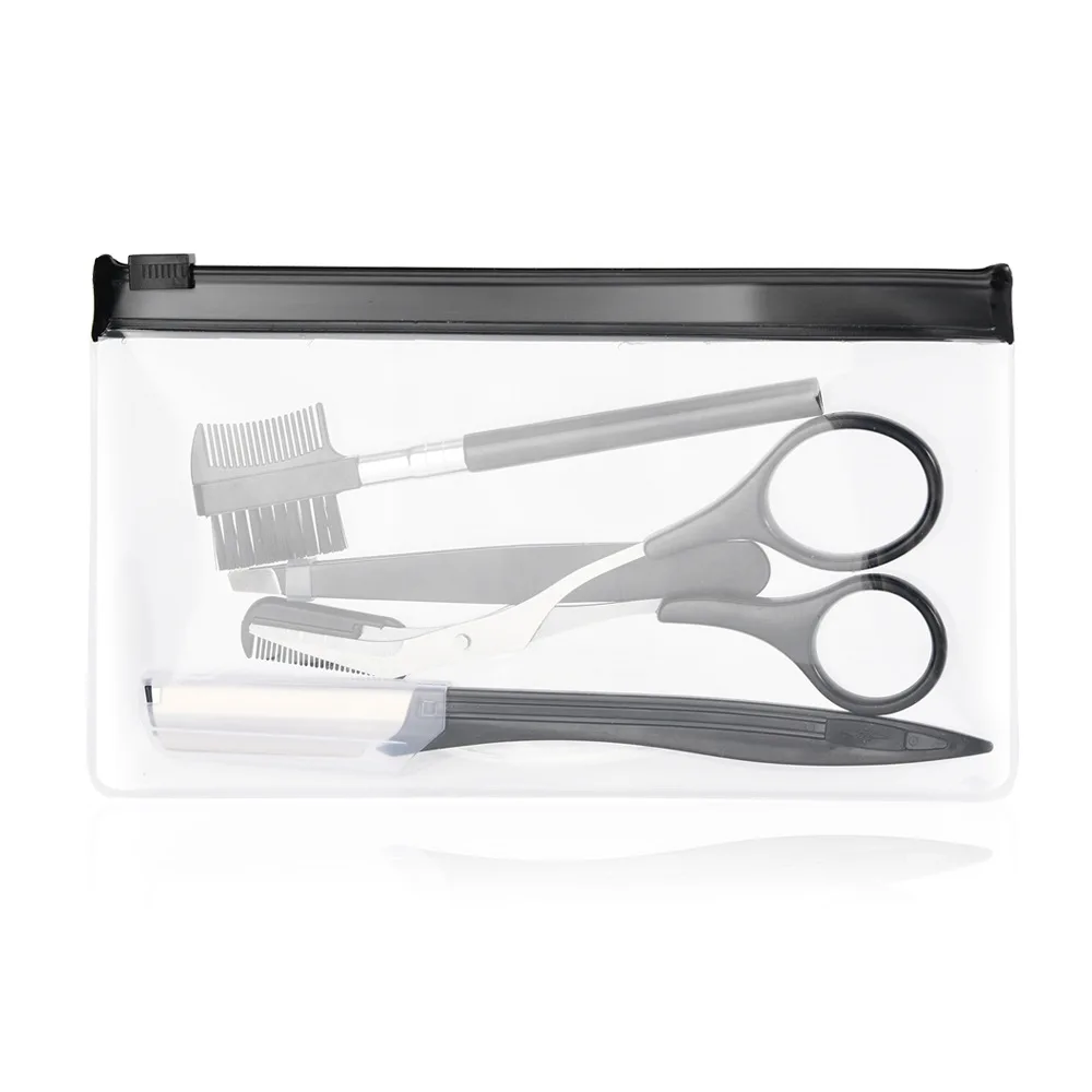 プロのステンレス鋼の顔脱毛器脱毛ブラシコームメイクアップツールかみそり眉毛ピンセット眉毛トリマーキット