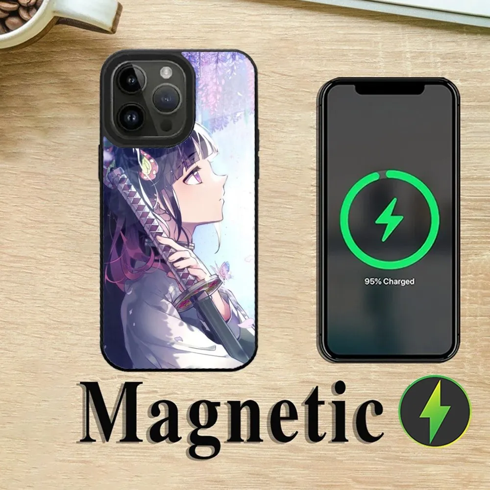 D-Demon S-Slayer Tsuyuri Kanao Phone Case For iPhone 16,15,14,13,12,11,Plus,Pro,Max Mini Magsafe Magnetic Wireless Charging