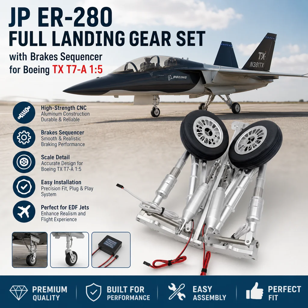 JP ER-280 Full Landing Gear Set with Brakes Sequencer for Boeing TX T7-A 1:5