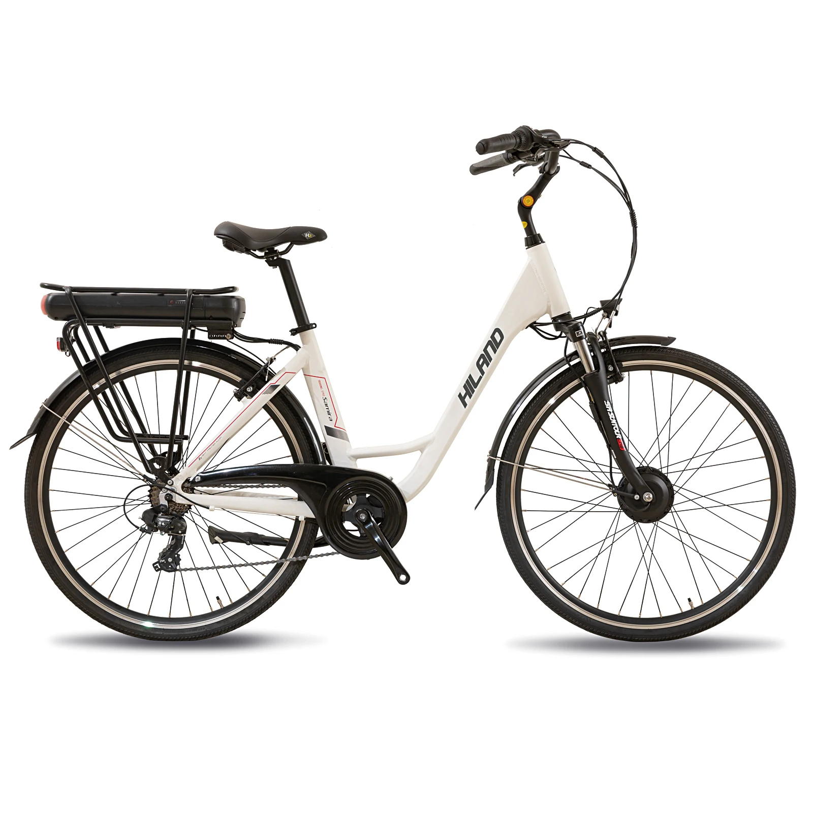 

Asia White Girls Womens 700C Передняя ступица Двигатель 2-колесный электронный велосипед Электрический велосипед