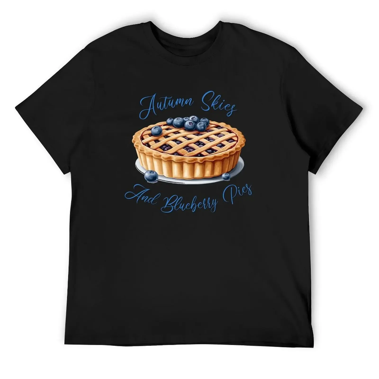 Blueberry Pie Lover Thanksgiving Dessert Design T-Shirt kawaii clothes man t shirt sweat mens t shirts