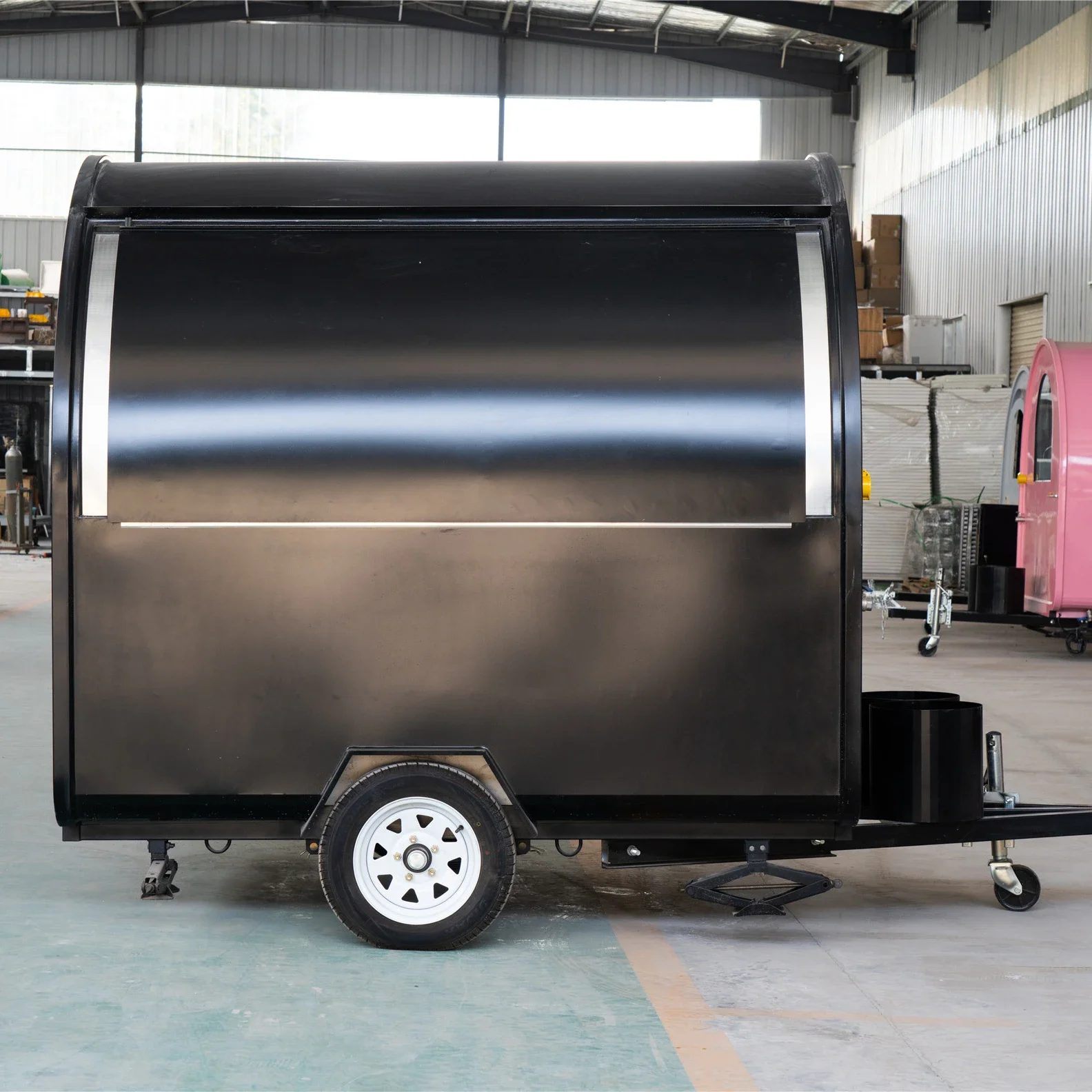 

EU Fashionable Food Trailer Light Weight Fast Food Street bar Shop Water Sink Electric System Tow bar Trailer Cart for Sale
