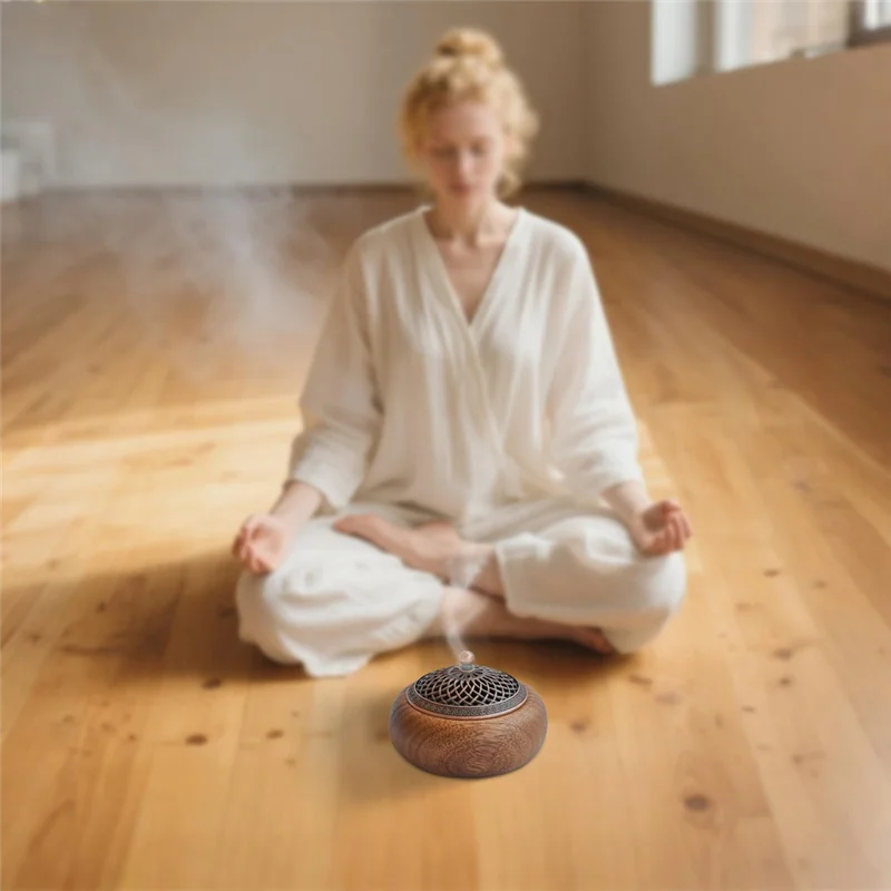 AB66-Wood Burner For Cones & Coils,Meditation Yoga Home Room Decor