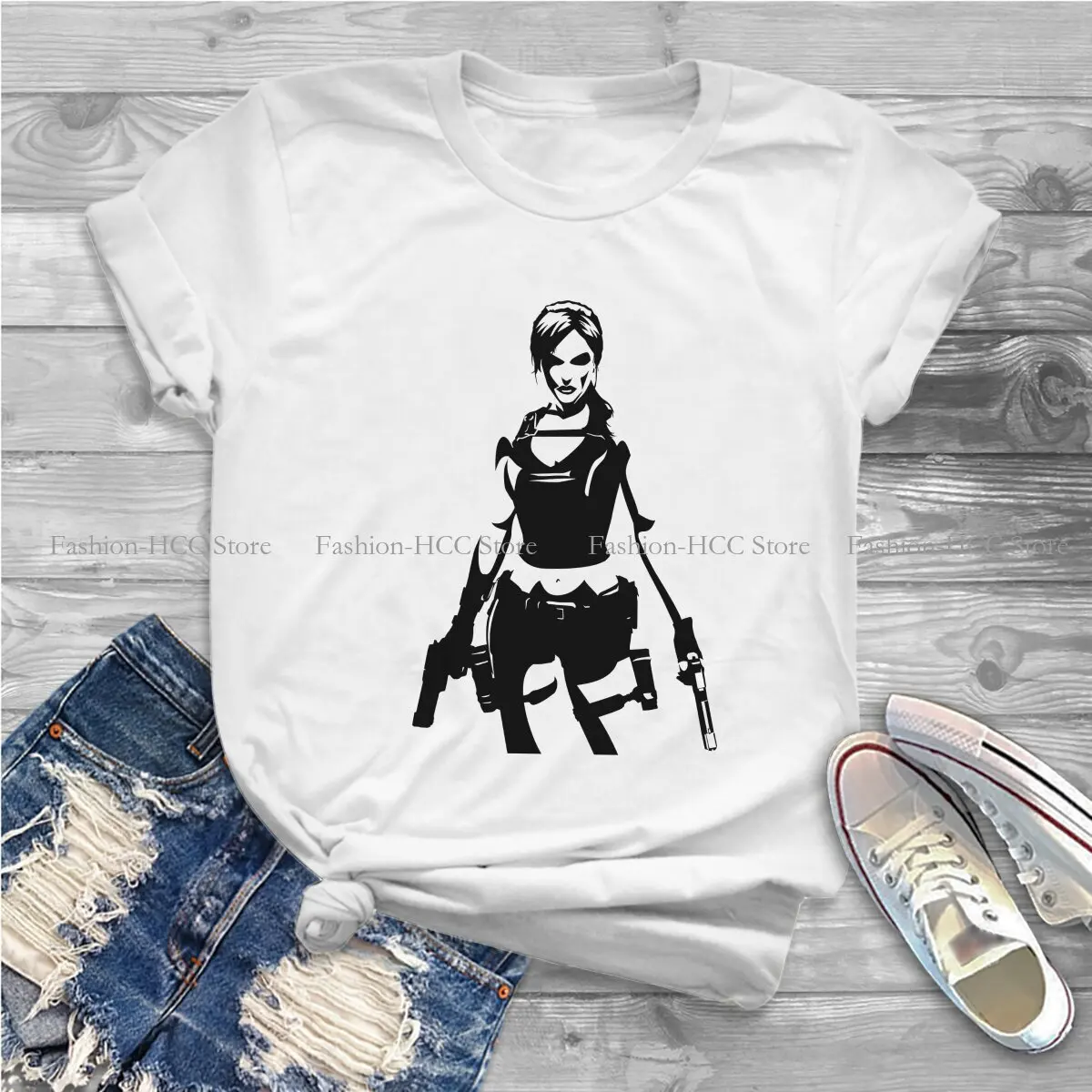 Tomb Raider Game Polyester TShirt for Women Crypt Explorer Humor Summer Tee T Shirt High Quality New Design