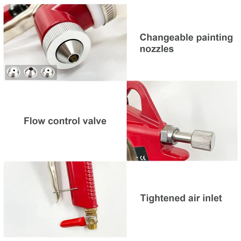 Инструмент для распыления воздушной текстуры, 1,58 галлонов, искусственная стена из гипсокартона с 3 насадками (4,0 мм/6,0 мм/8,0 мм) для стен из грязи