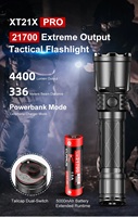 Klarus XT21X pro Military Tactical Flashlight 4000 Lumens Rechargeable Police Torch Light for Self Defense with 21700 Battery