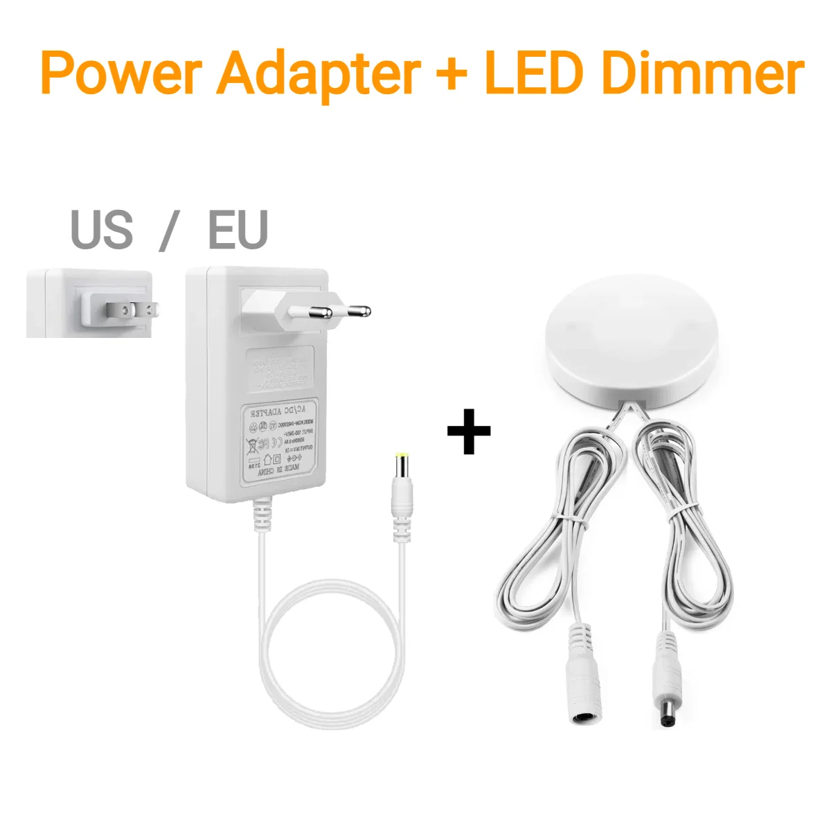 LED Dimmer Switch Touch Dimmable & Hand Sweep Motion Sensor With Power Adapter 5.5mm × 2.1mm DC12V/24V 2A/3A For LED Strip Light
