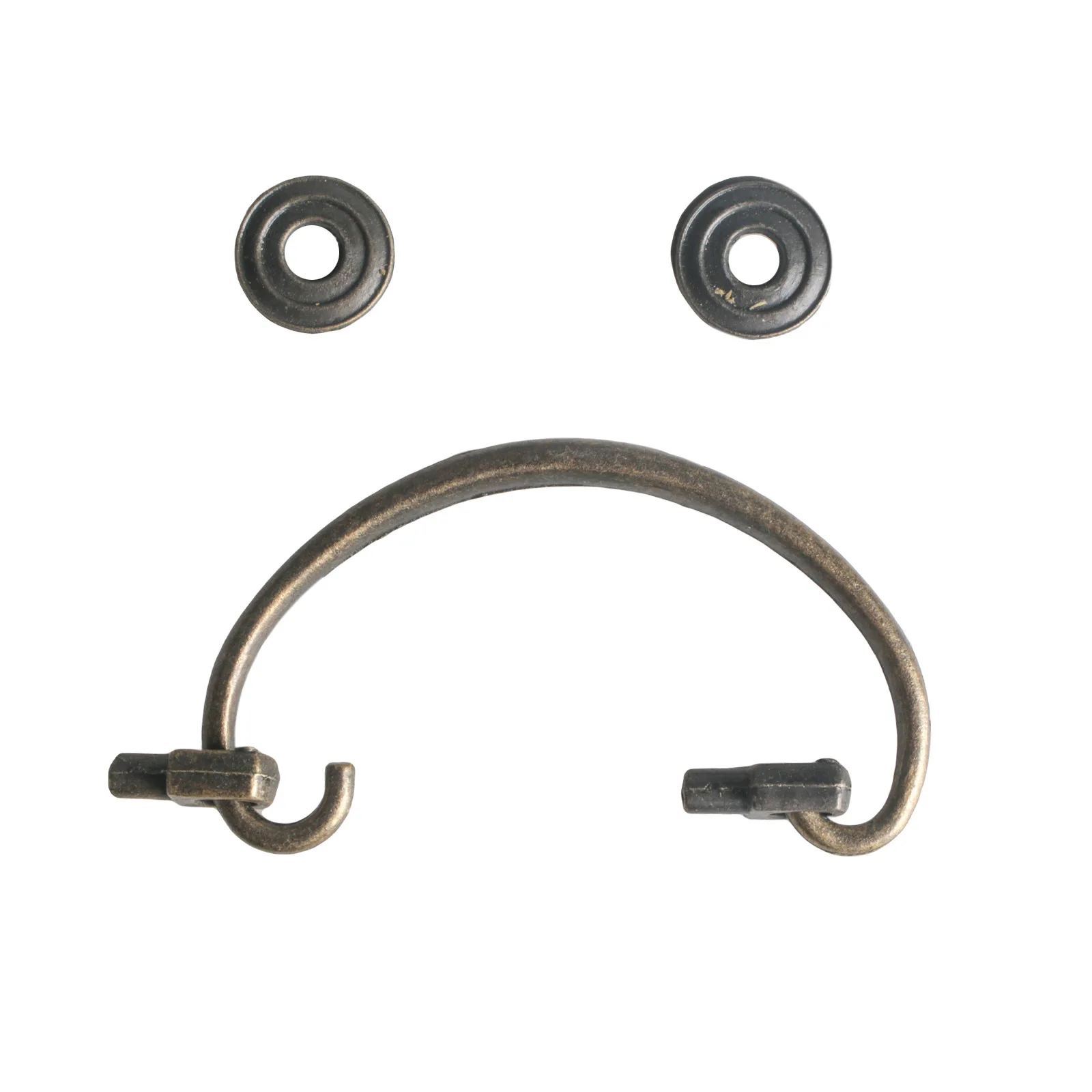 Handle Zinc Alloy Semi-circle Retro Drawer Cabinet Handle Hole Distance 68mm