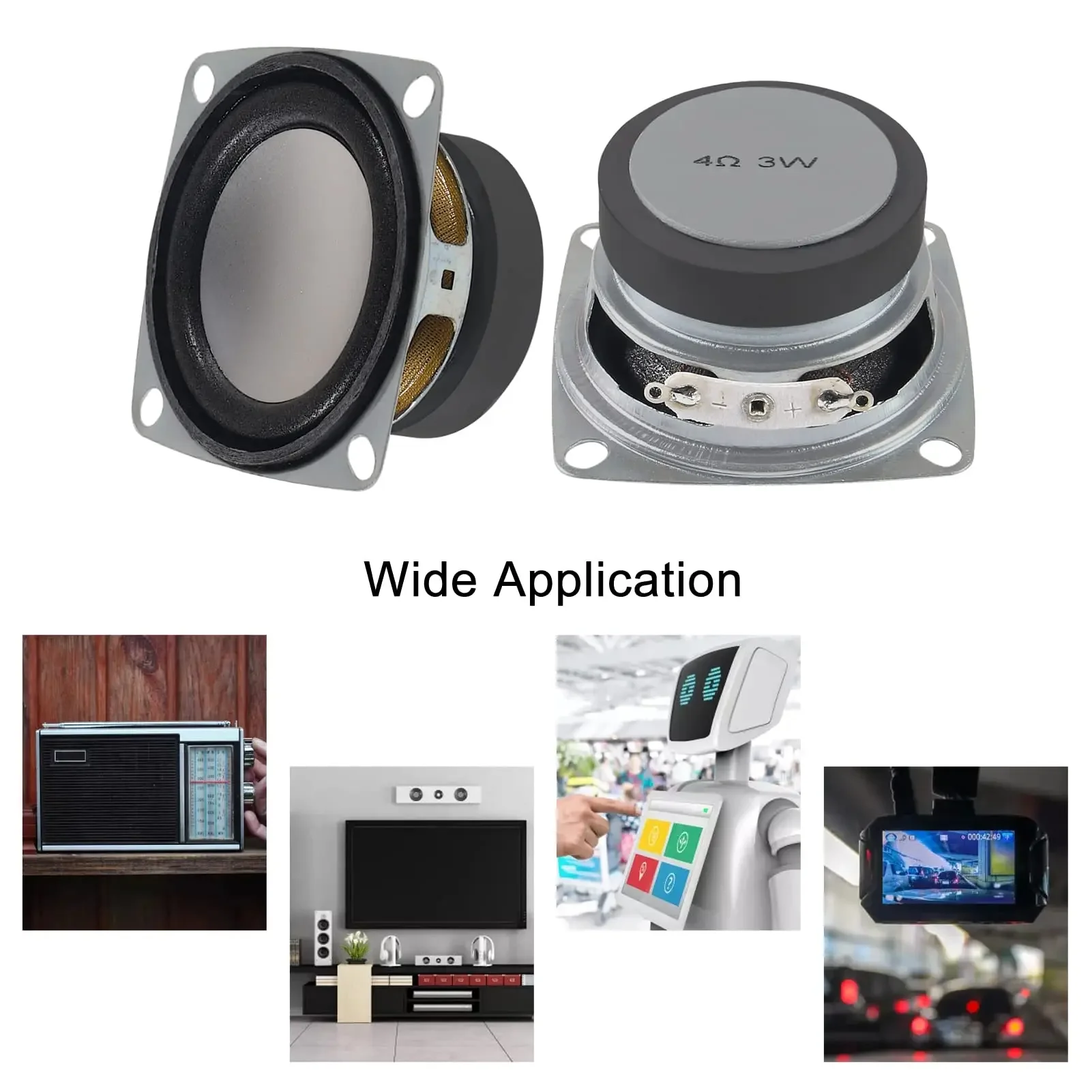 2 قطعة 2 "4Ohm 3 واط لتقوم بها بنفسك صغيرة كاملة المدى مكبر صوت ستيريو مكبر الصوت لاردوينو ومكبر الصوت DIY