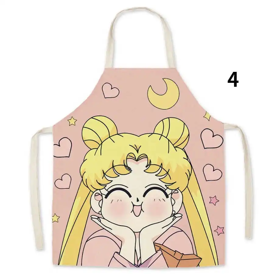 Cartoon Anime Cute Girl Apron Aprons for Woman Apron for Men Waiter Apron Kids Baking Accessories Chef Apron Delantal Cocina