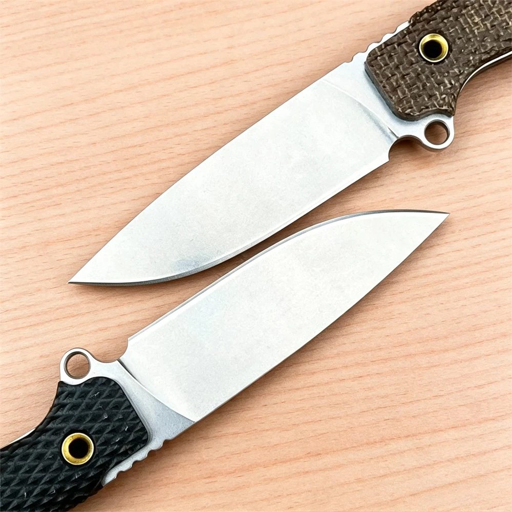 Outdoor EDC Fixed Blade Knife 8Cr13MoV Stainless Steel Blade Sturdy Micarta Handle Equipped with Sheath Camping Utility Knife