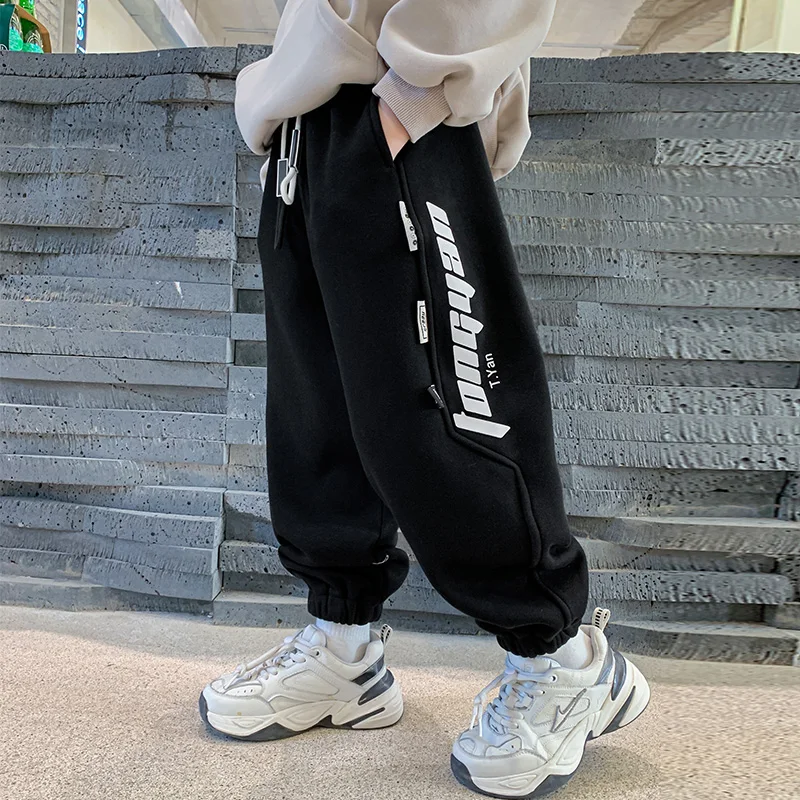 Teenager Boys Casual Printed Pants Kids Outdoor Jogging Sweatpant Cotton Children Trousers High Quality Brand Clothing