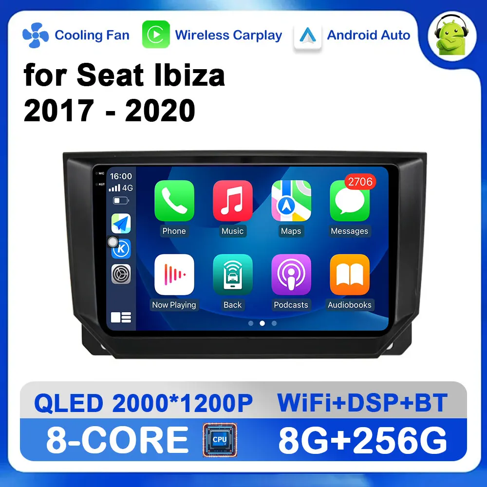 

Car Radio Multimedia Video Player Android OS for Seat Ibiza 2017 - 2020 DSP Stereo WiFi Touch Screen Wireless Carplay Auto Tools