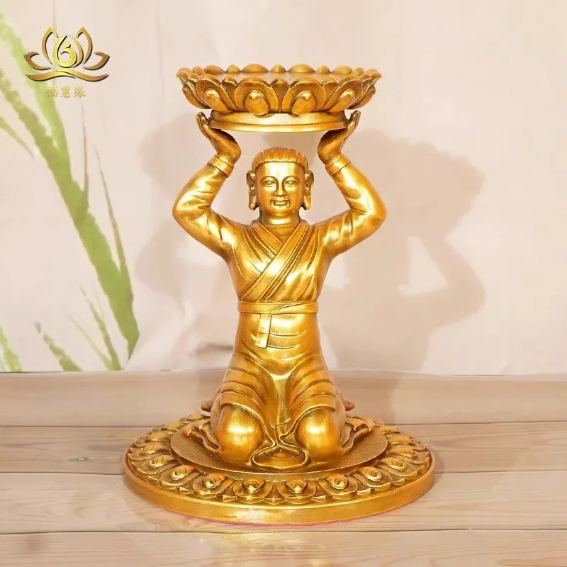 Dragon Movement Buddha Statue, New Resin Home Decor for Living Room, Entrance Hall, and Study, Lotus-Topped Ornament