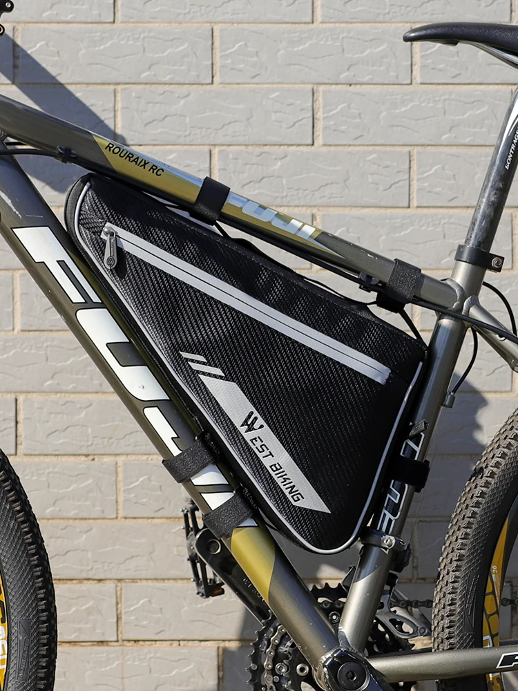 AliExpress West Biking WEST BIKING 4L Large Capacity Bicycle Bag Rainproof Triangle Frame Bag MTB Road Bike Repair Tools Pannier Cycling Accessories