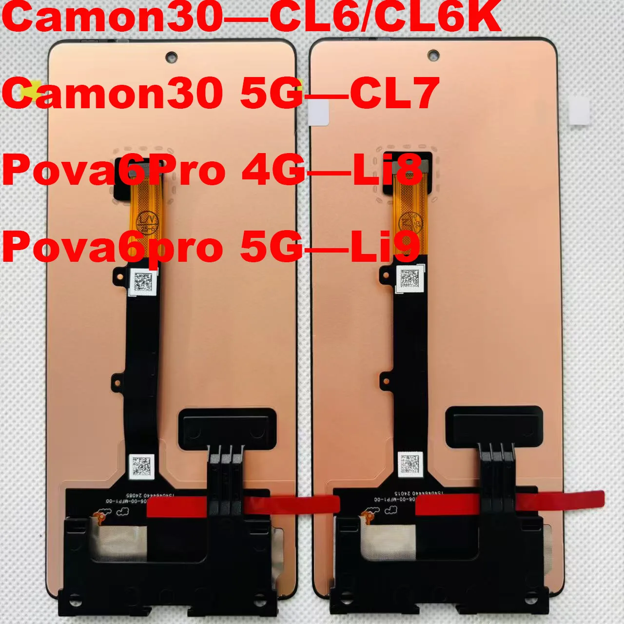 Original 6.78''For Infinix Tecno Camon 30 CL6/CL6K 5G CL7 Pova 6 Li7 Pova 6 Pro 5G Li9 ​LCD Display Screen Touch Digitizer