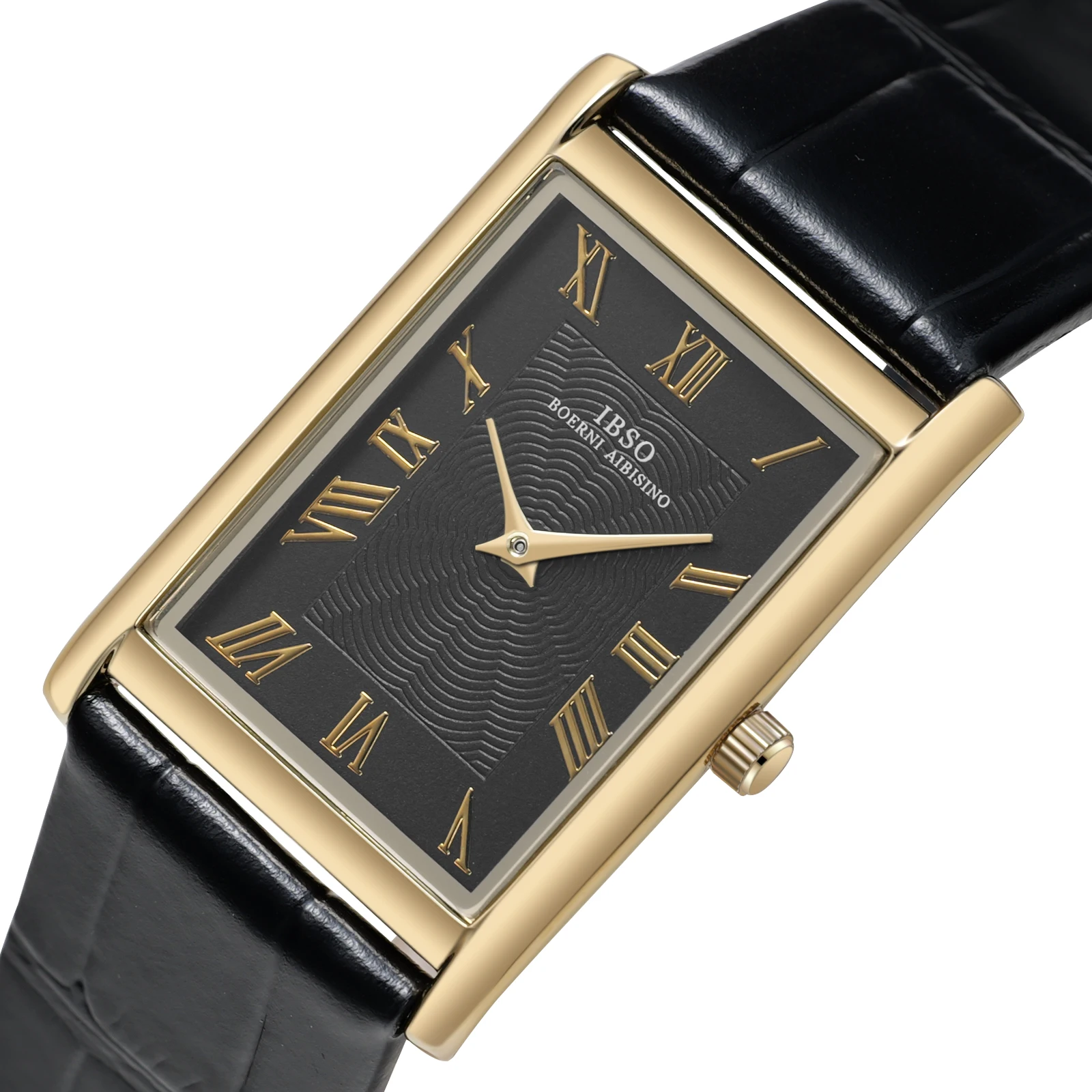 

IBSO 2025 унисекс часы Seiko с механизмом, роскошный ремешок из натуральной кожи, водонепроницаемые кварцевые часы 3 атм, хит продаж, часы унисекс