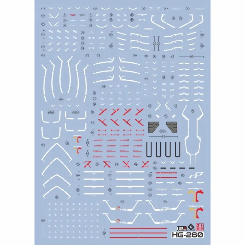 EVO Decal HG-260 High Precision Fluorescent Decals For 1/144 HG Z'GOK Seed ZGMF-MM07 Terminal Model Kit DIY Hobby Detail Parts