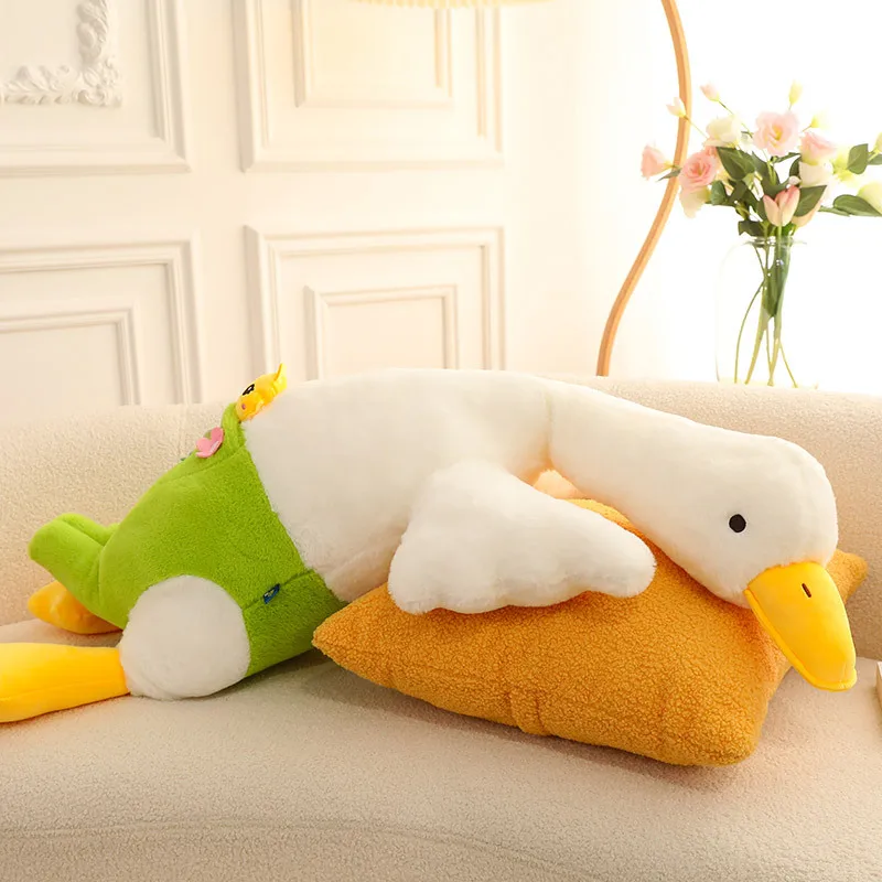 Cute Large Lazay Goose Plush Toys Soft Goose Sleeping Pillow Bedroom Decoration Stuffed Animals Doll Girlfriend Birthday Gifts