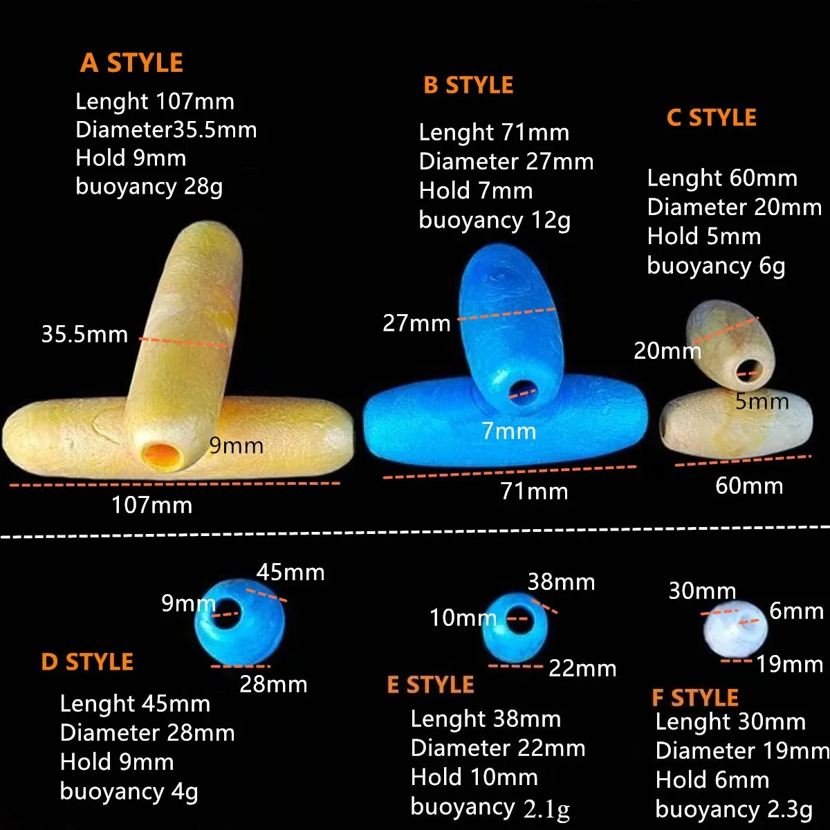 Bóia pe para rede de pesca, flutuador oval para rede de peixes, acessórios de alta densidade, câmara flutuante, equipamento de flutuabilidade, rede de pesca, acessórios