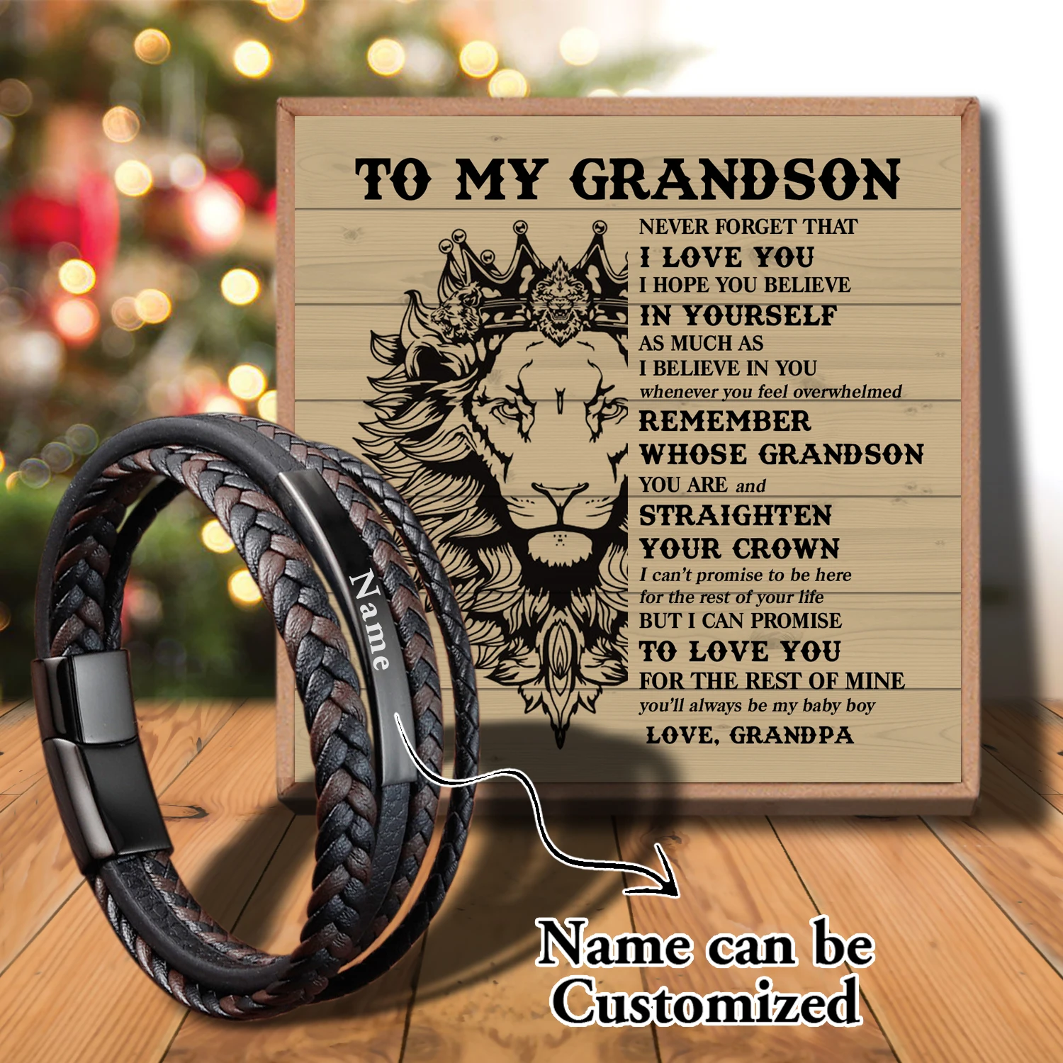 

Sap3145 Grandpa To May Grandson New Design Multi-layers Handmade Braided Genuine Leather Bracelet & Bangle For Male Hand Jewelry