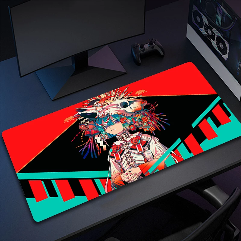 Gaming Mauspad Computer Gaming Zubehör Büro Große rutschfeste Mauspad Anime Gummi Tastatur Mousepad Gamer Tastatur Matte