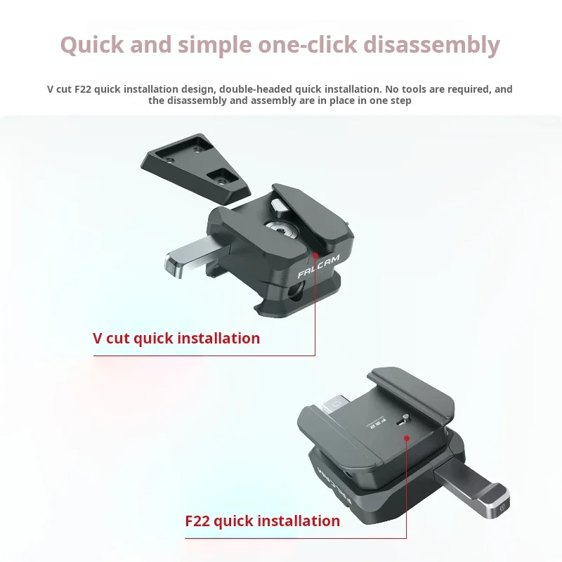 Falcam F22 クイックリリース V マウントバッテリープレート回転可能 360 度 F38 V2 ショルダーストラップと互換性あり、ユニバーサルアクセサリー