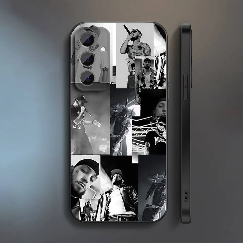 حافظة هاتف Jc Reyes JC REYES Tour 2025 لهاتف سامسونج S 25,24,23,22,30,21,10,9,Ultra,Plus,Lite,FE,4,5G حافظة سوداء ناعمة