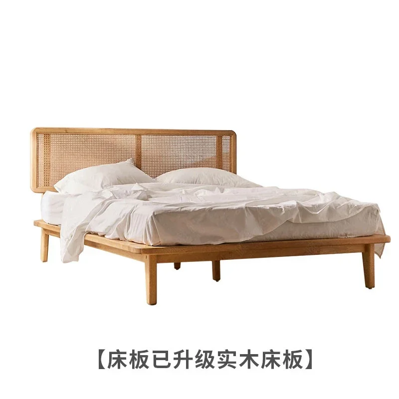 Economical Southeast Asia Rattan Bed Nordic Bedroom Modern Furniture Solid Rattan Bed