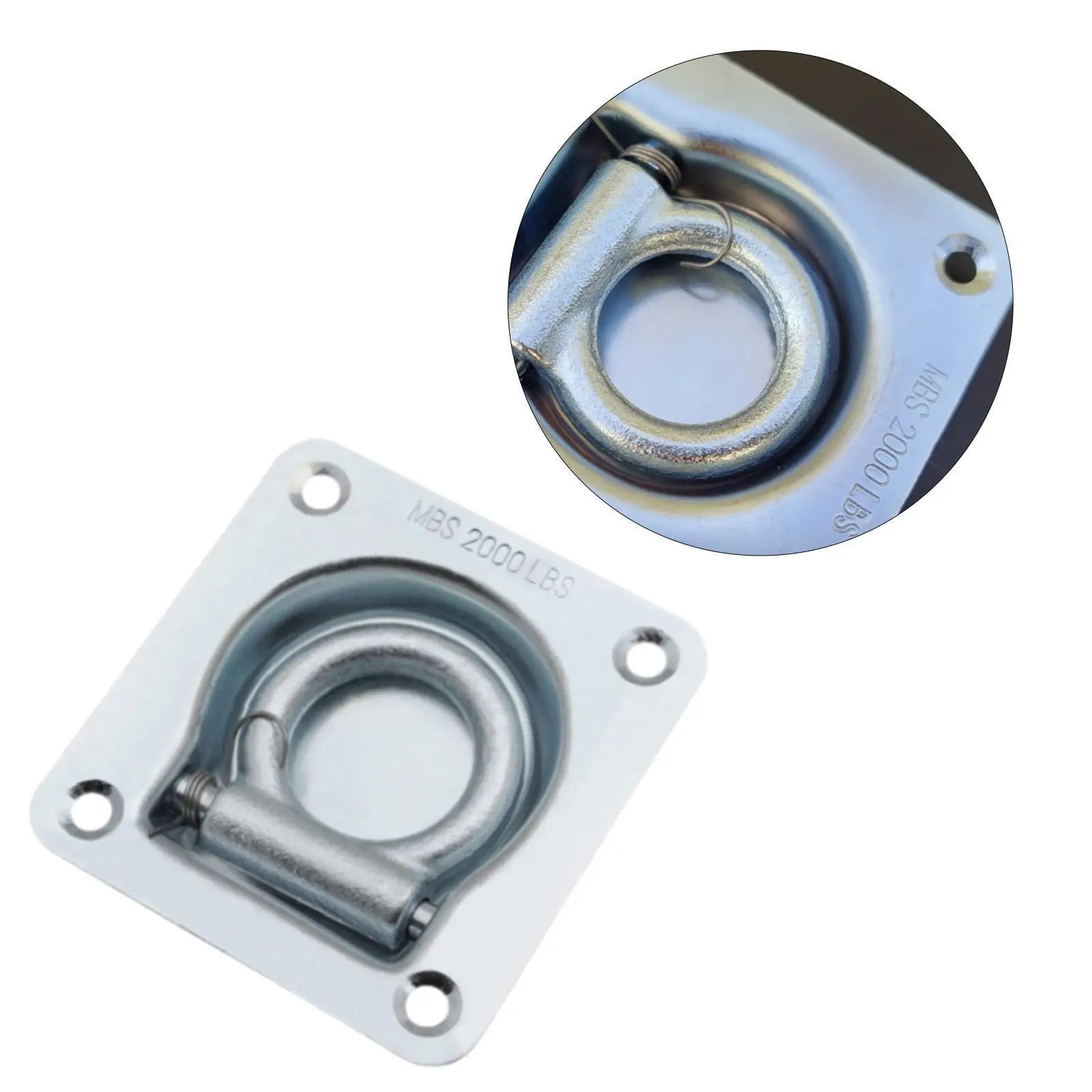 

Recessed D Ring Tie Down Easy to Install Universal Safe Hauling Metal Sturdy Multifunctional Accessory Cargo Lashing Loop