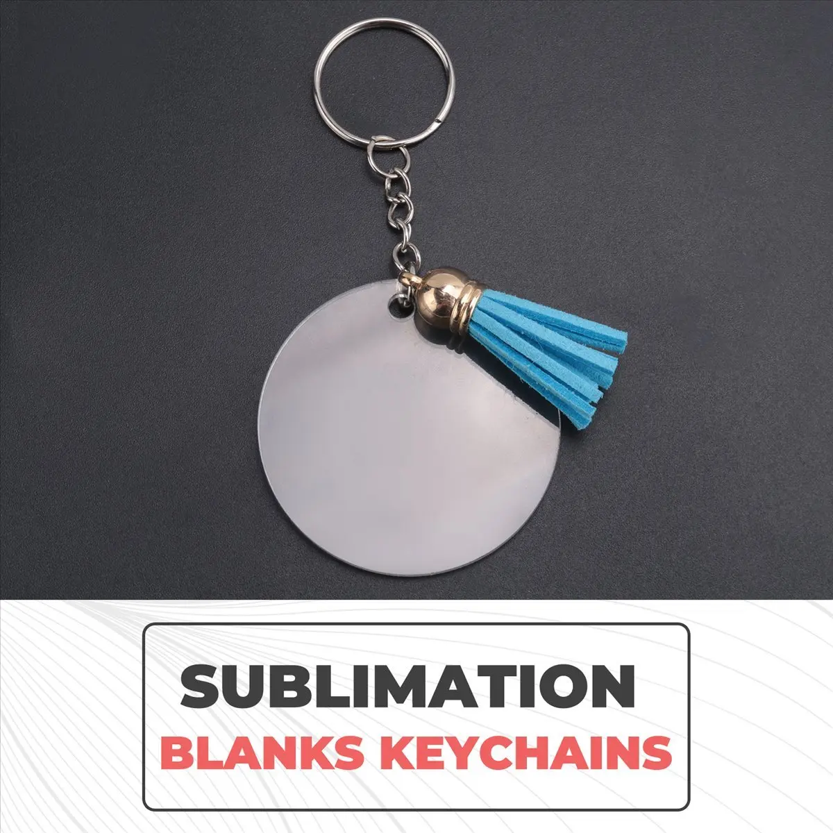 Latest Model,Acrylic Circle Keychain Blanks Clear Kit 120Pcs for Vinyl Project, Including Acrylic Disc Blanks, Tassels, Golden