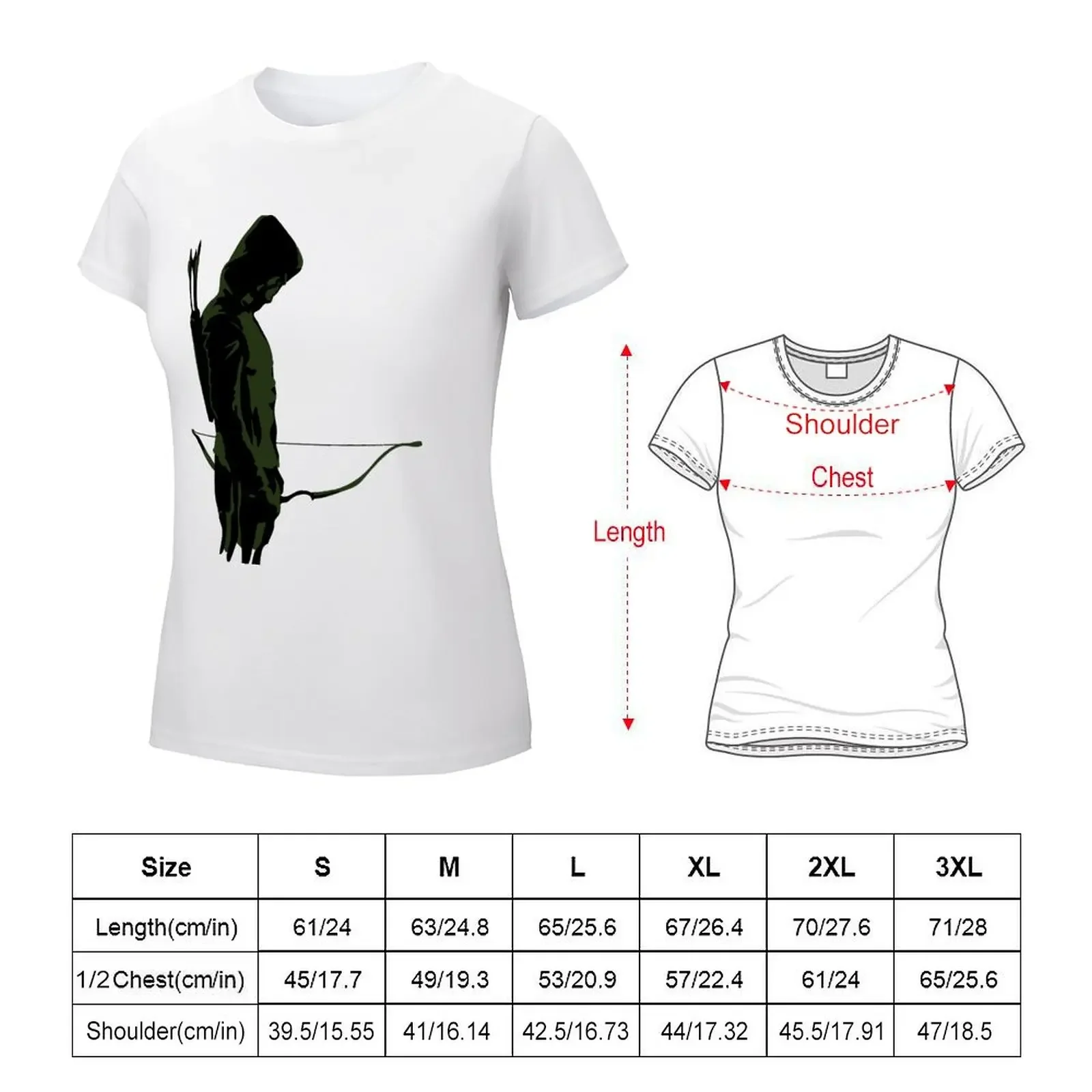 Green Archer with Arrow T-shirt vintage clothes kawaii clothes oversized designer clothes Women luxury