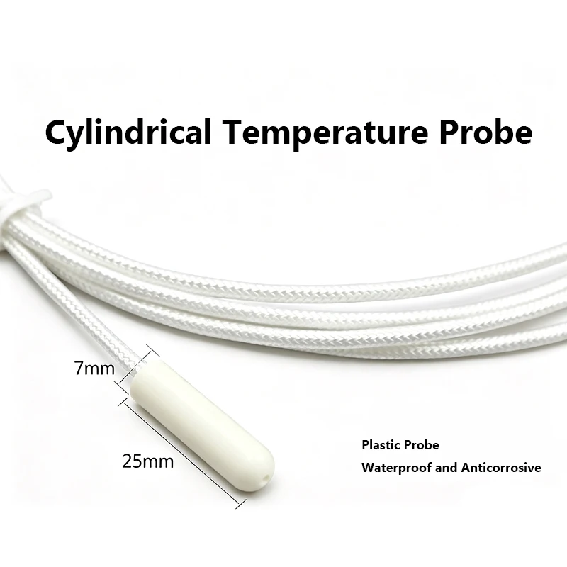 Insulated PT100 Plastic RTD Acid Alkali Resistant High Voltage ABS Probe Cylindrical / Patch For Aquarium Water Heater