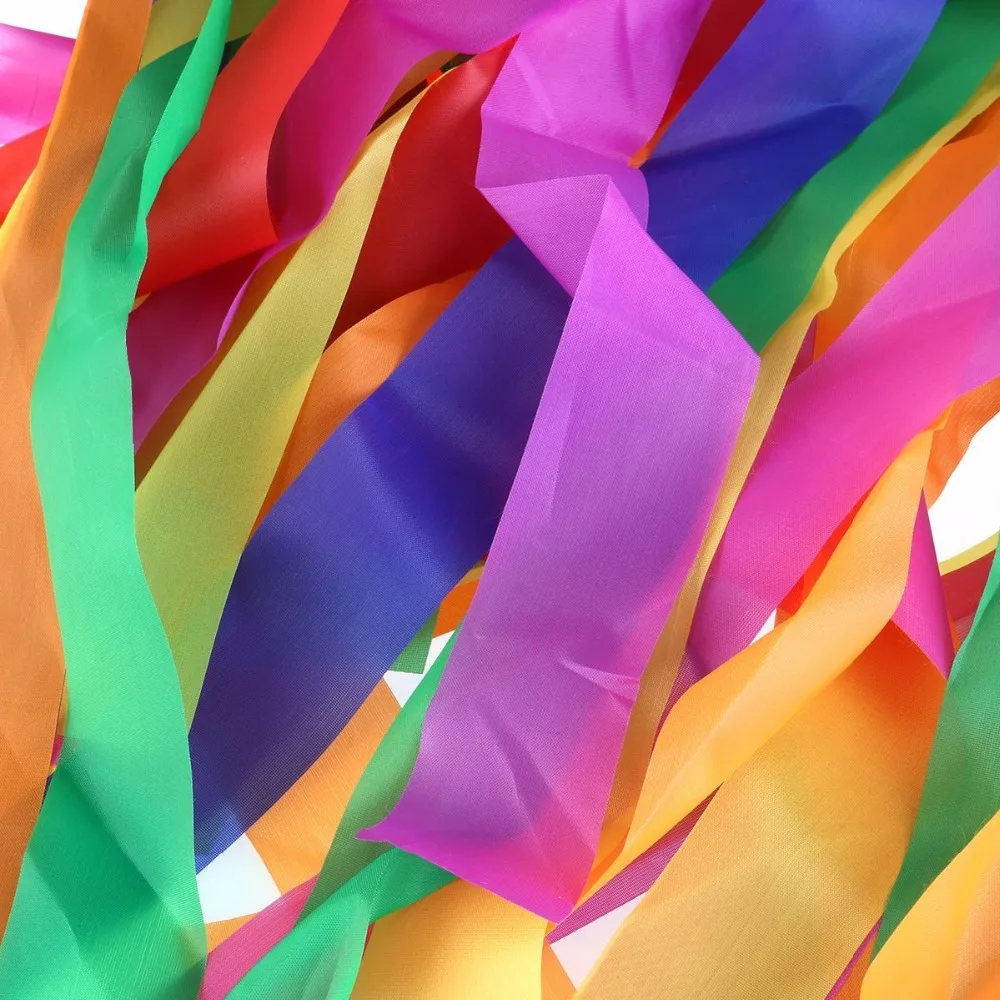 2PCS Rainbow Ribbon Streamer Rhythmic Gymnastics Dance Fun Party Games Kids Sensory Development Toys Kinder Spiele