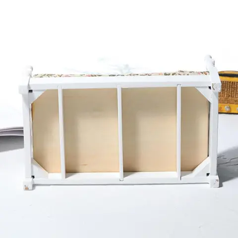 1:12 Dockhusminiatyr Vit Leksakssäng Möbler Sovrum Dockhussäng 8 best sales minisäng - №7