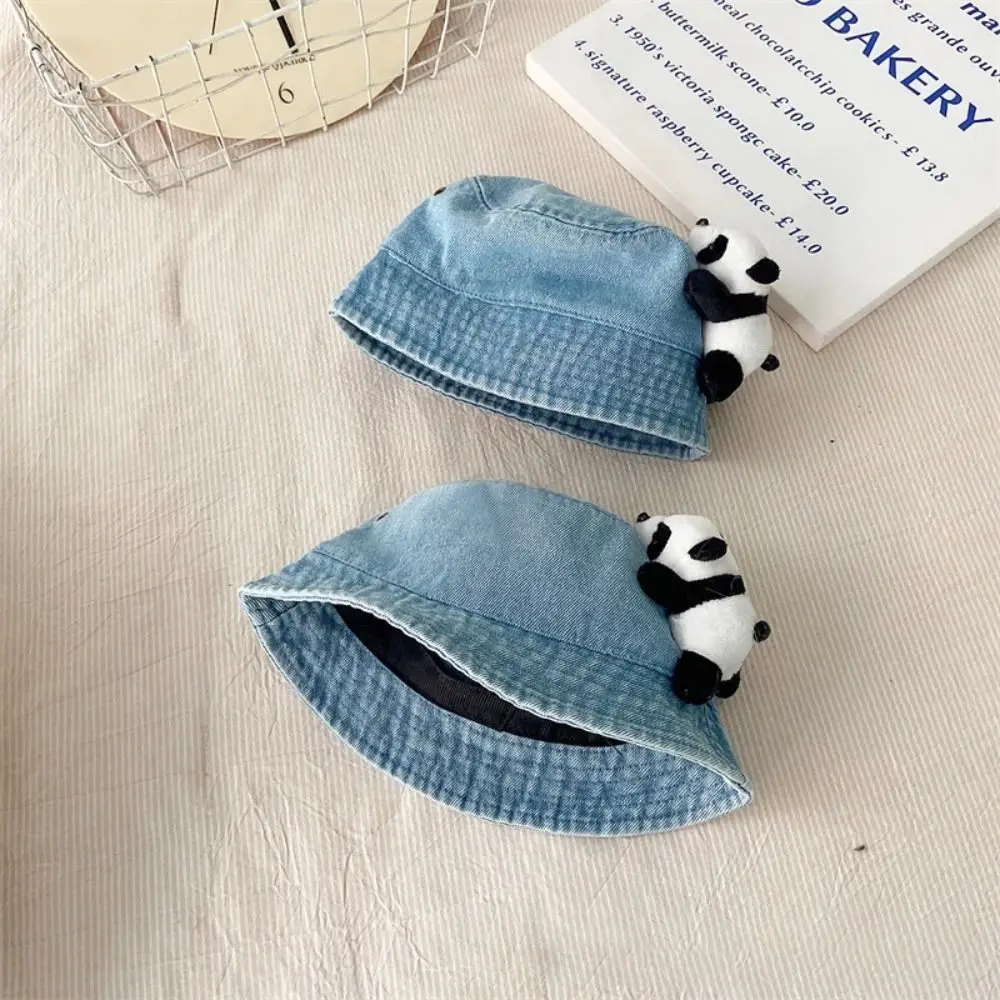 

Foldable Panda Children Sun Visor Hat Cowboy Korean Style Kids Bucket Cap Sun Protection UV-Resistant Baby Fisherman Hat Camping