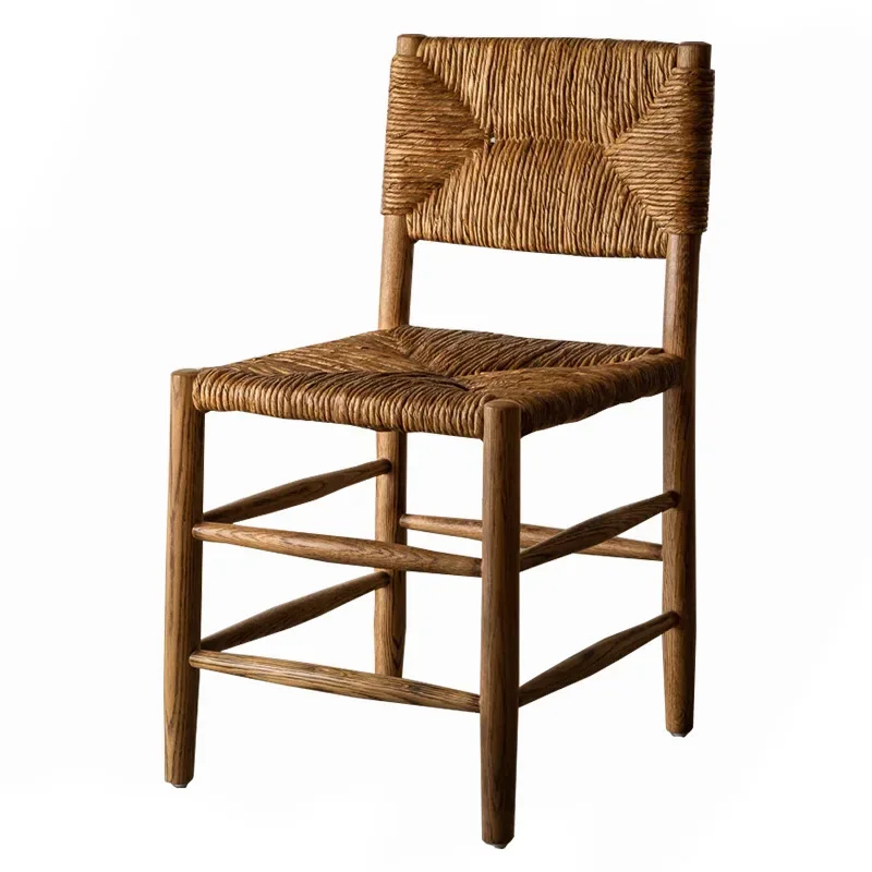 

Solid wood bar Modern minimalist home bar Restaurant chair Retro rattan