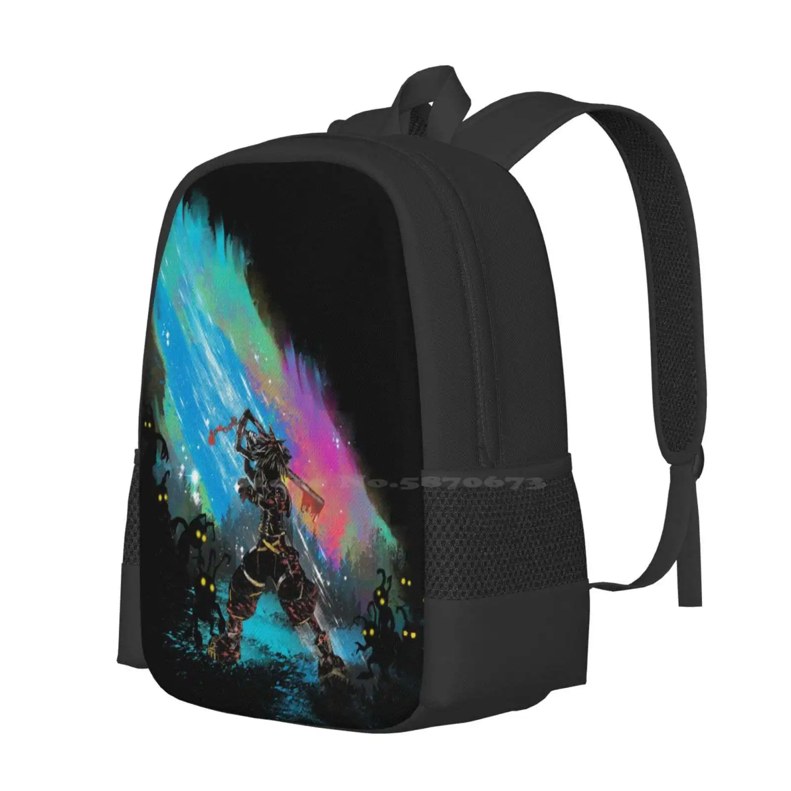 Sunset On The Kingdom School Bags For Teenage Girls Laptop Travel Bags Kingdom Hearts Keyblade Gaming Vintage Kharmazero