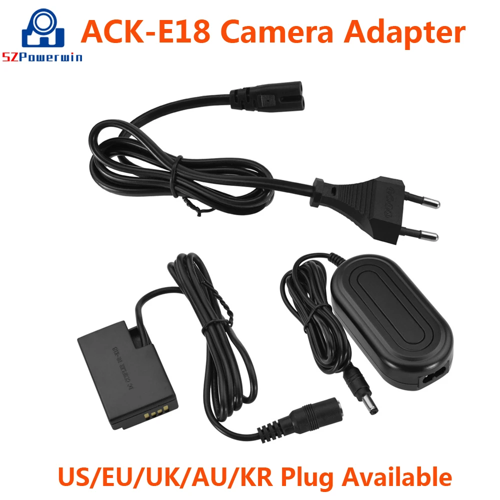 SZPowerwin ACK-E18 DR-E18 ACK E18 LP-E17 Camera Adapter Dummy Coupler for EL3 850D 800D 760D 750D 77D T6i T6S T7i SL3 SL2 X9i