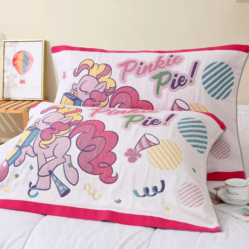 

My Little Pony Fluttershy Pinkie Pie мультяшная хлопково-марлевая наволочка для дома утолщенная приятная для кожи хлопковая наволочка