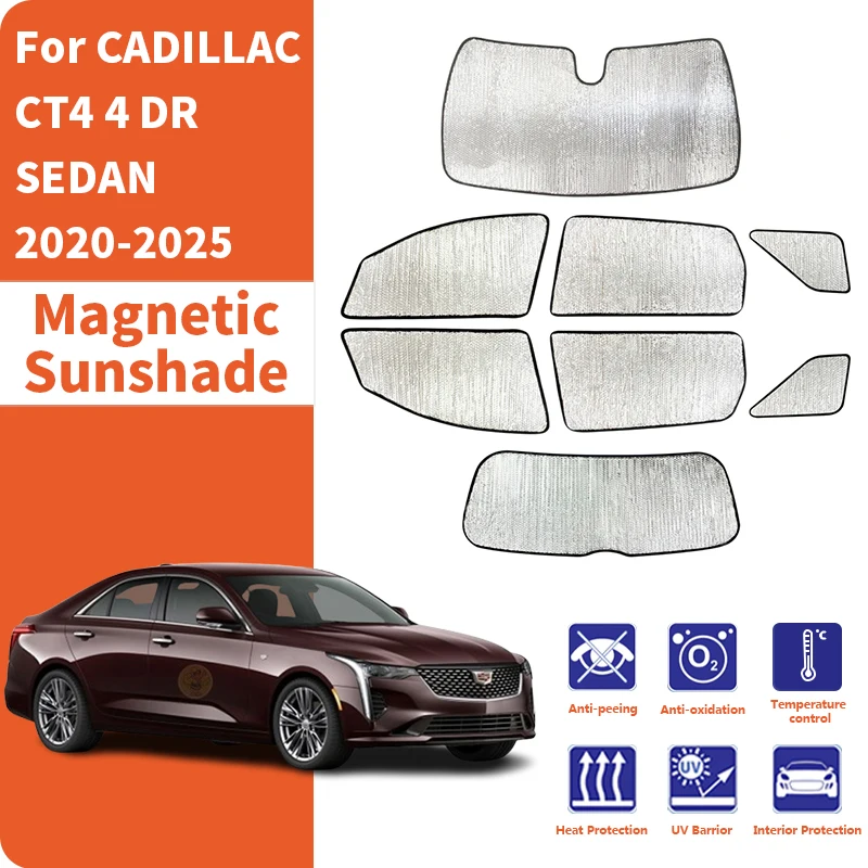 

Custom Car Window Sunshade Anti-UV Car Sun Window Visors Sunshade Covers Accessories For CADILLAC CT4 4 DR SEDAN 2020-2025