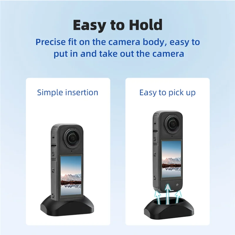 -قاعدة سطح المكتب من السيليكون MEOF لقاعدة حامل السيليكون Insta360 X4 وحامل حماية ملحقات الكاميرا الرياضية