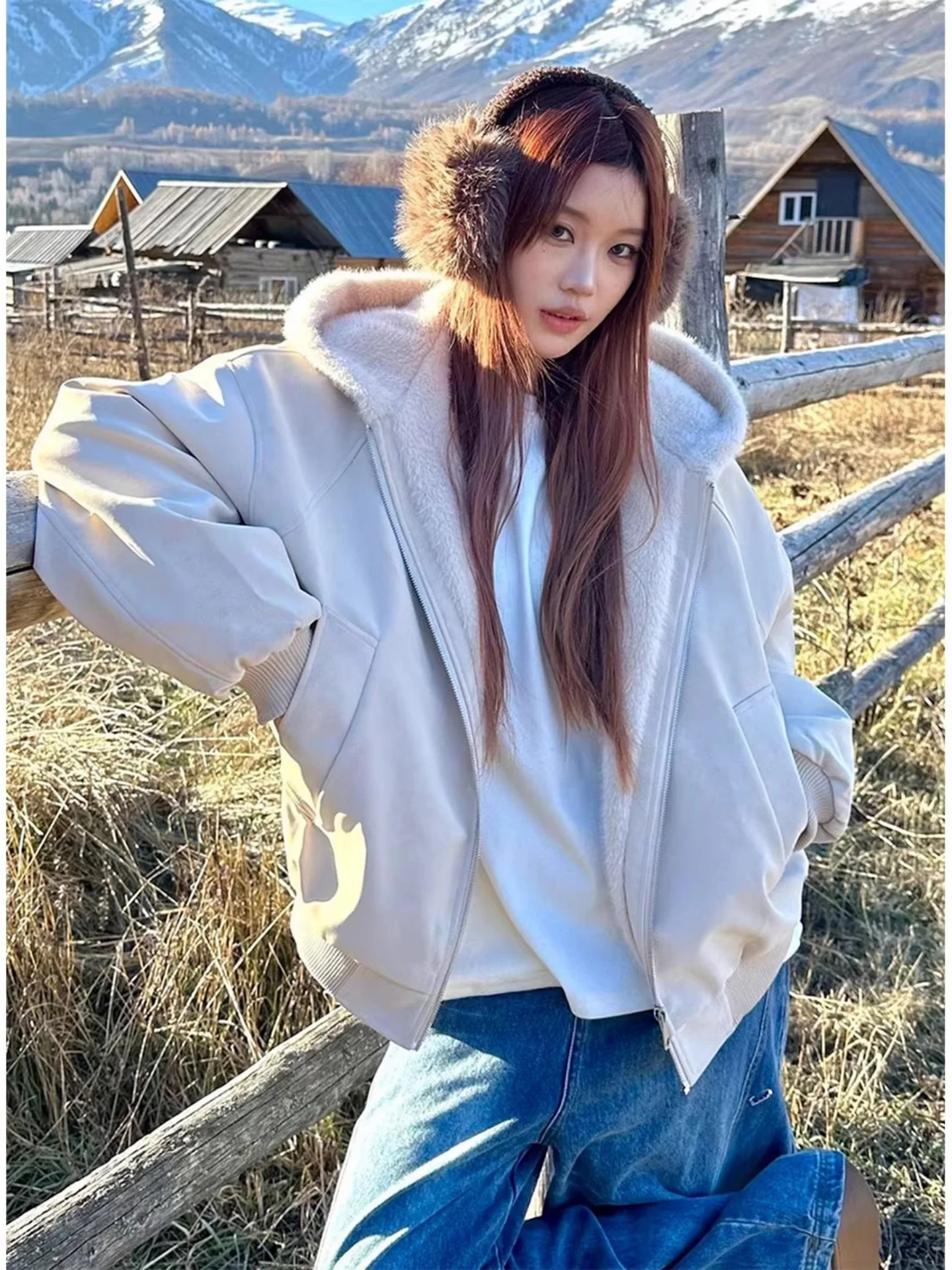 

Мужская зимняя теплая куртка-пальто в стиле ретро из искусственной кожи и хлопка с капюшоном и меховым воротником